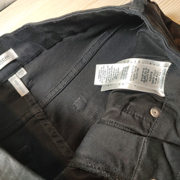 NWOT Good American Black Jeans - Picture 3 of 4